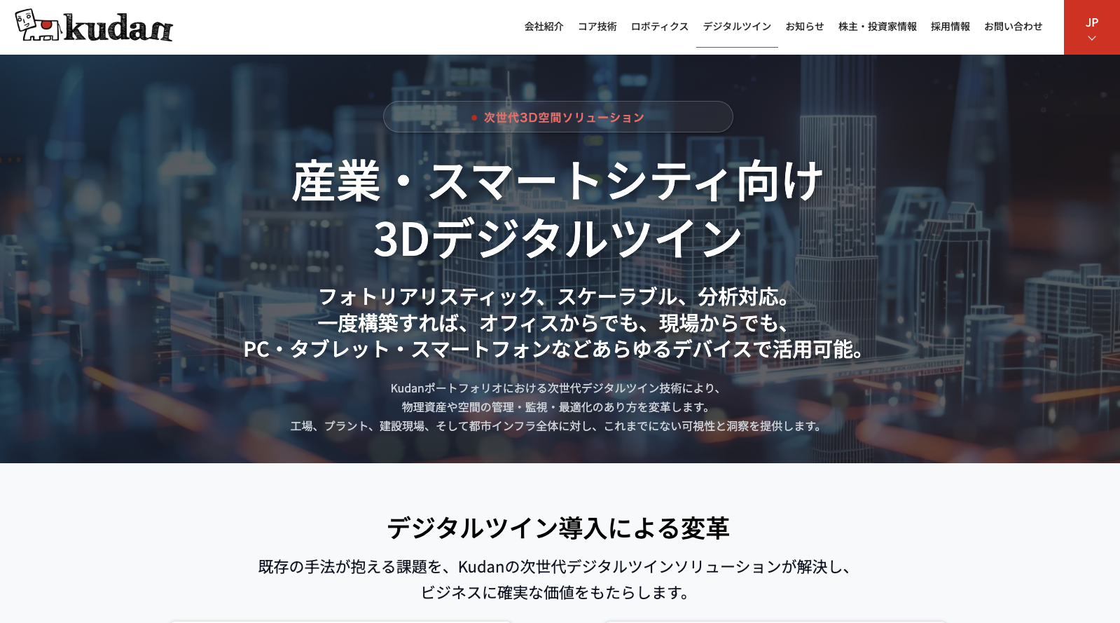 Kudan PRISM — 次世代デジタルツインソリューション Kudan PRISM — 次世代デジタルツインソリューション